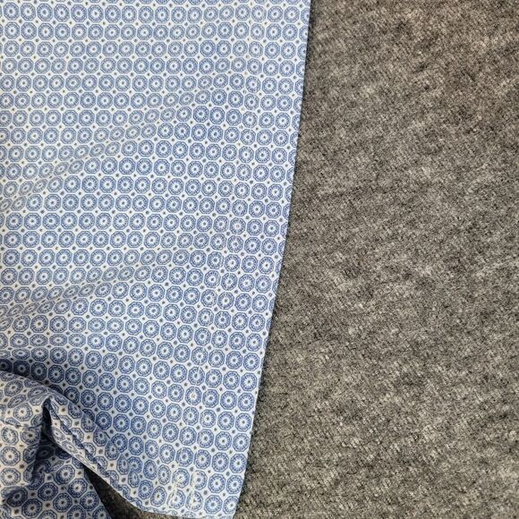 Panhandle Men's Size L Vented Button-Up Fishing Performance Shirt Blue White - Picture 10 of 16